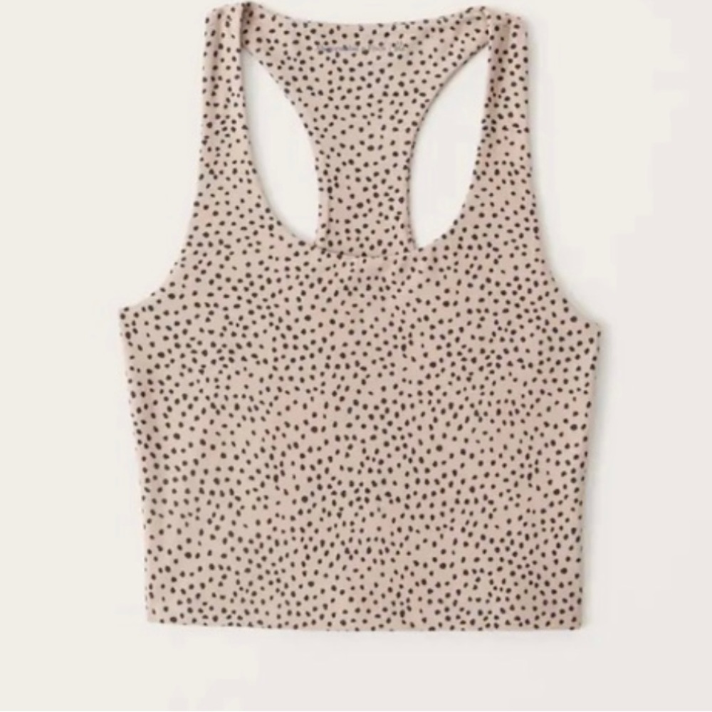Abercrombie Animal Print Seamless Racerback Scoopneck Tank